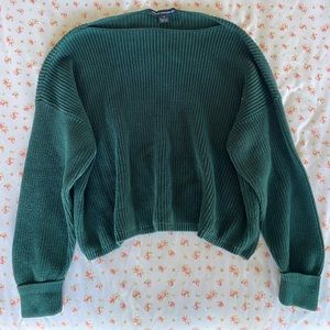 Emerald Green Ribbed Sweater